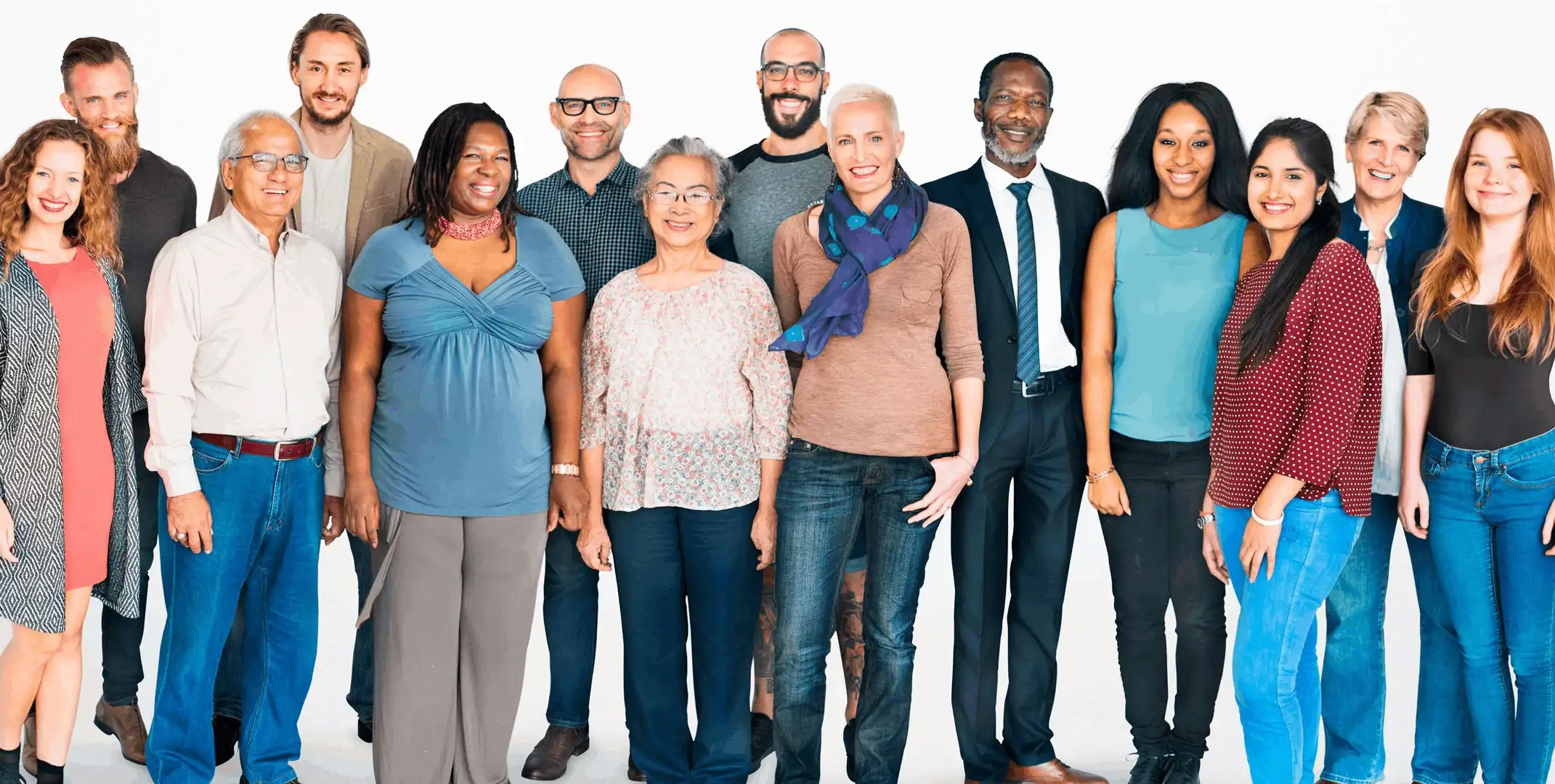 Diverse group of people representing QPER health community